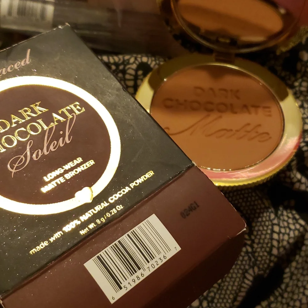 ❇️🧚‍♀️DARK CHOCOLATE SOLEIL Too Faced DISCONTINUED Matte Bronzer NWT🍫